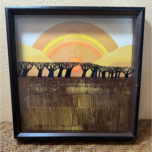 Thrasher Featuring A Sunset Landscape With Silhouetted In Glass Hard to Find - Picture 1 of 11